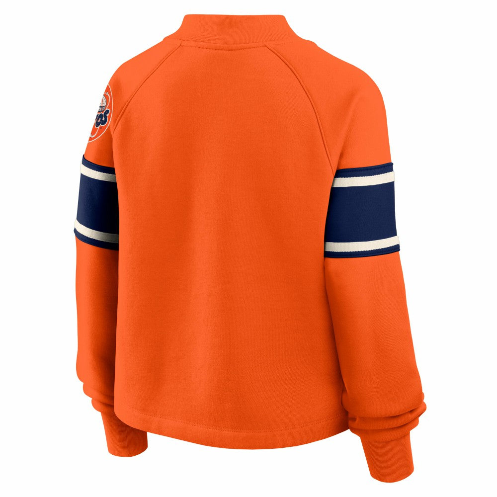 Houston Astros Fanatics Women's Oversized Toss Sweep Raglan Pullover Sweatshirt Near Me