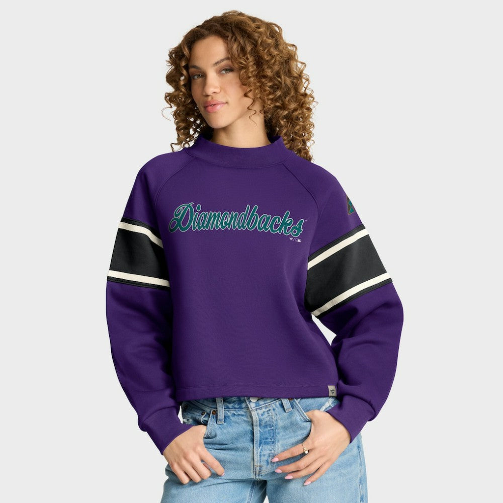 Arizona Diamondbacks Fanatics Women's Oversized Toss Sweep Raglan Pullover Sweatshirt Sale
