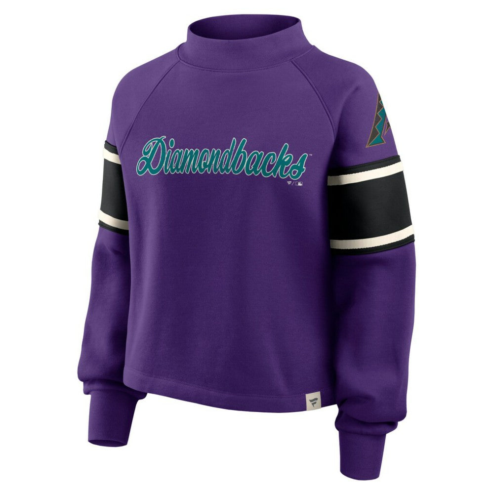 Arizona Diamondbacks Fanatics Women's Oversized Toss Sweep Raglan Pullover Sweatshirt Sale