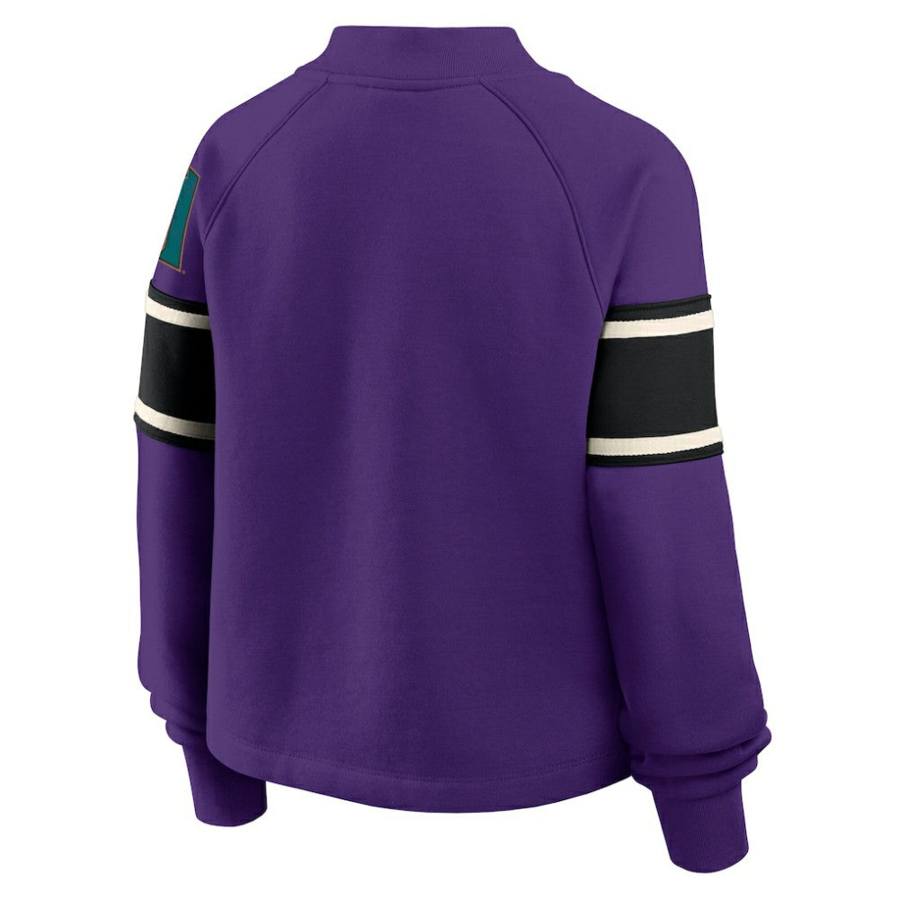 Arizona Diamondbacks Fanatics Women's Oversized Toss Sweep Raglan Pullover Sweatshirt Sale
