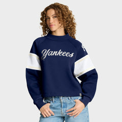 New York Yankees Fanatics Women's Oversized Toss Sweep Raglan Pullover Sweatshirt Online