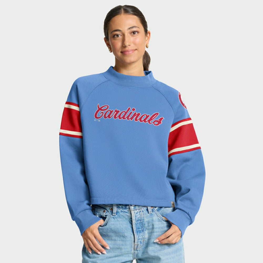 St. Louis Cardinals Fanatics Women's Oversized Toss Sweep Raglan Pullover Sweatshirt Online