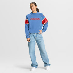 St. Louis Cardinals Fanatics Women's Oversized Toss Sweep Raglan Pullover Sweatshirt Online