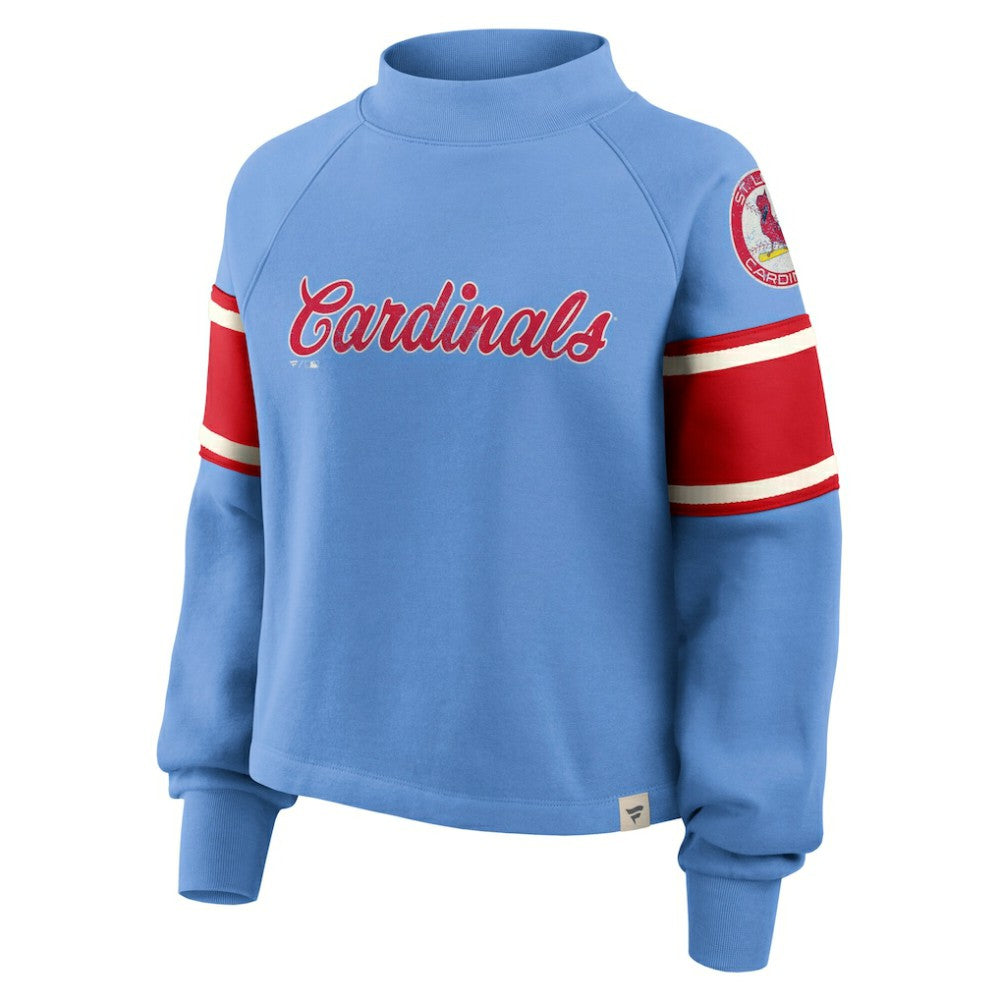 St. Louis Cardinals Fanatics Women's Oversized Toss Sweep Raglan Pullover Sweatshirt Online