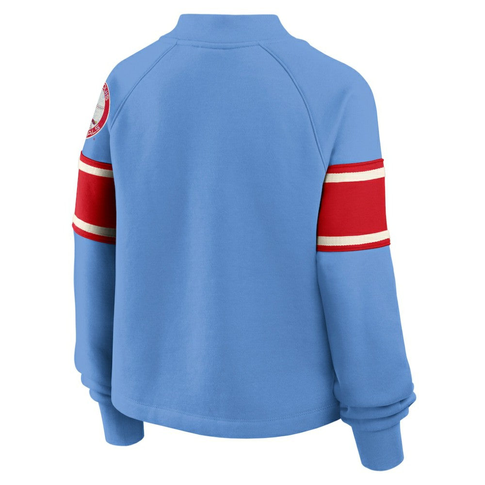 St. Louis Cardinals Fanatics Women's Oversized Toss Sweep Raglan Pullover Sweatshirt Online