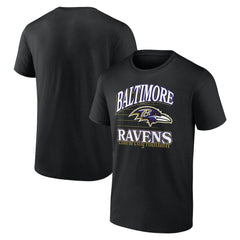 Baltimore Ravens Retro Gridiron T-Shirt - Black - NFL