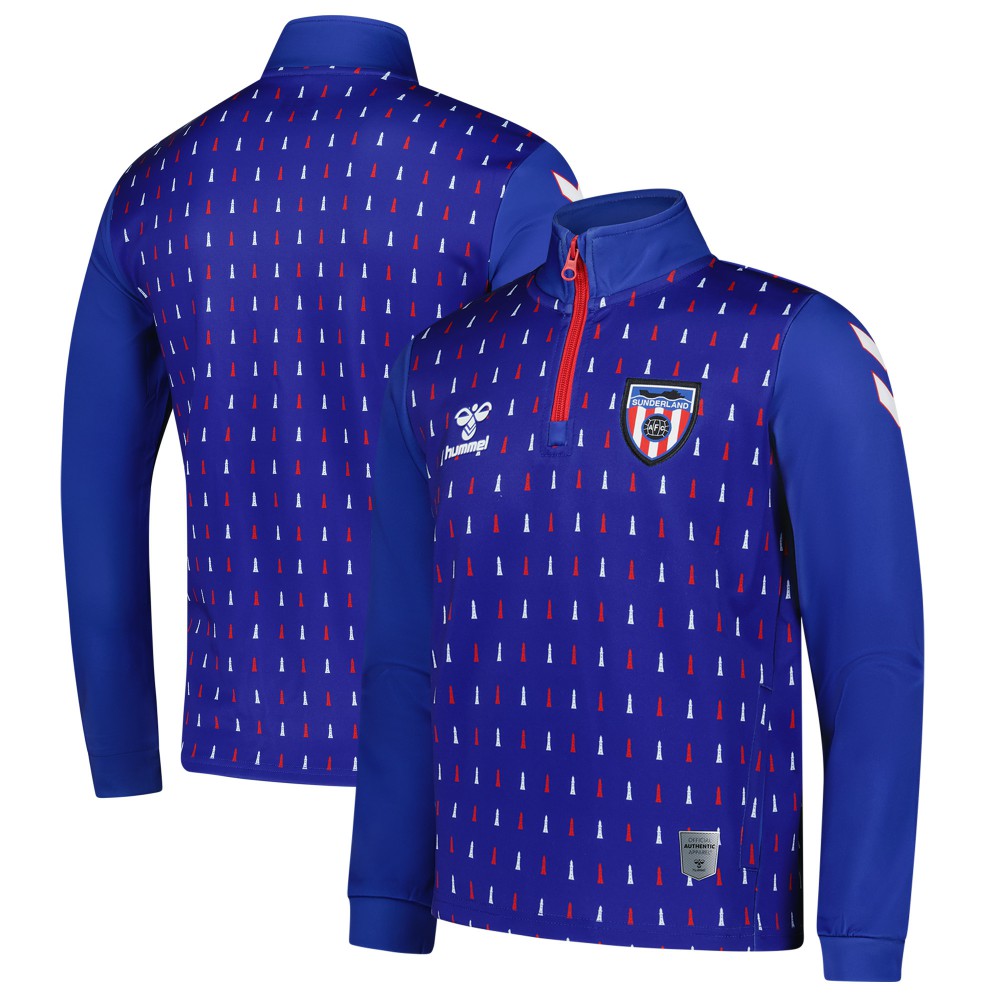 Sunderland Hummel Away Pre-Match Half Zip Blue