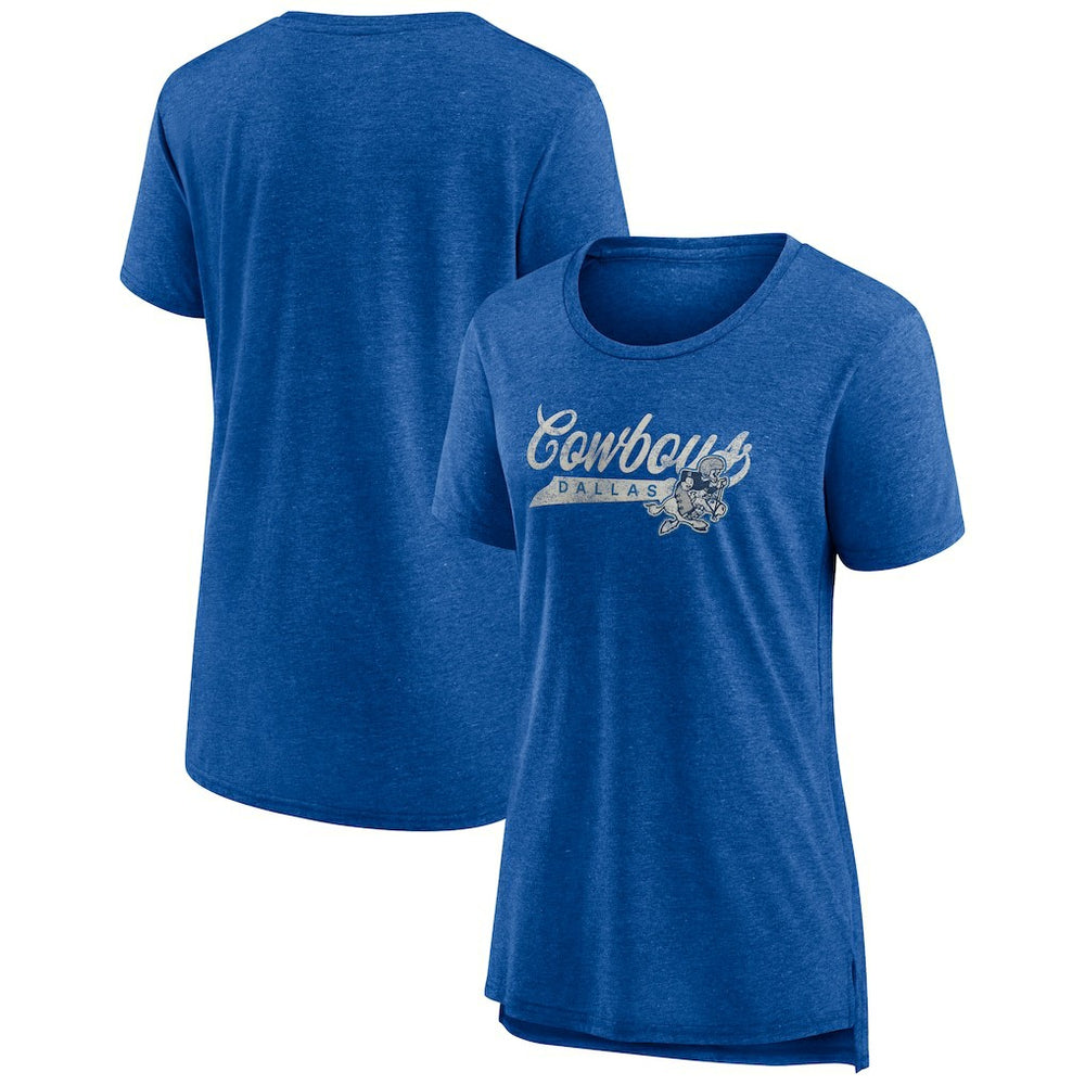 Dallas Cowboys Women's Original Play Tri-Blend T-Shirt - Royal - NFL