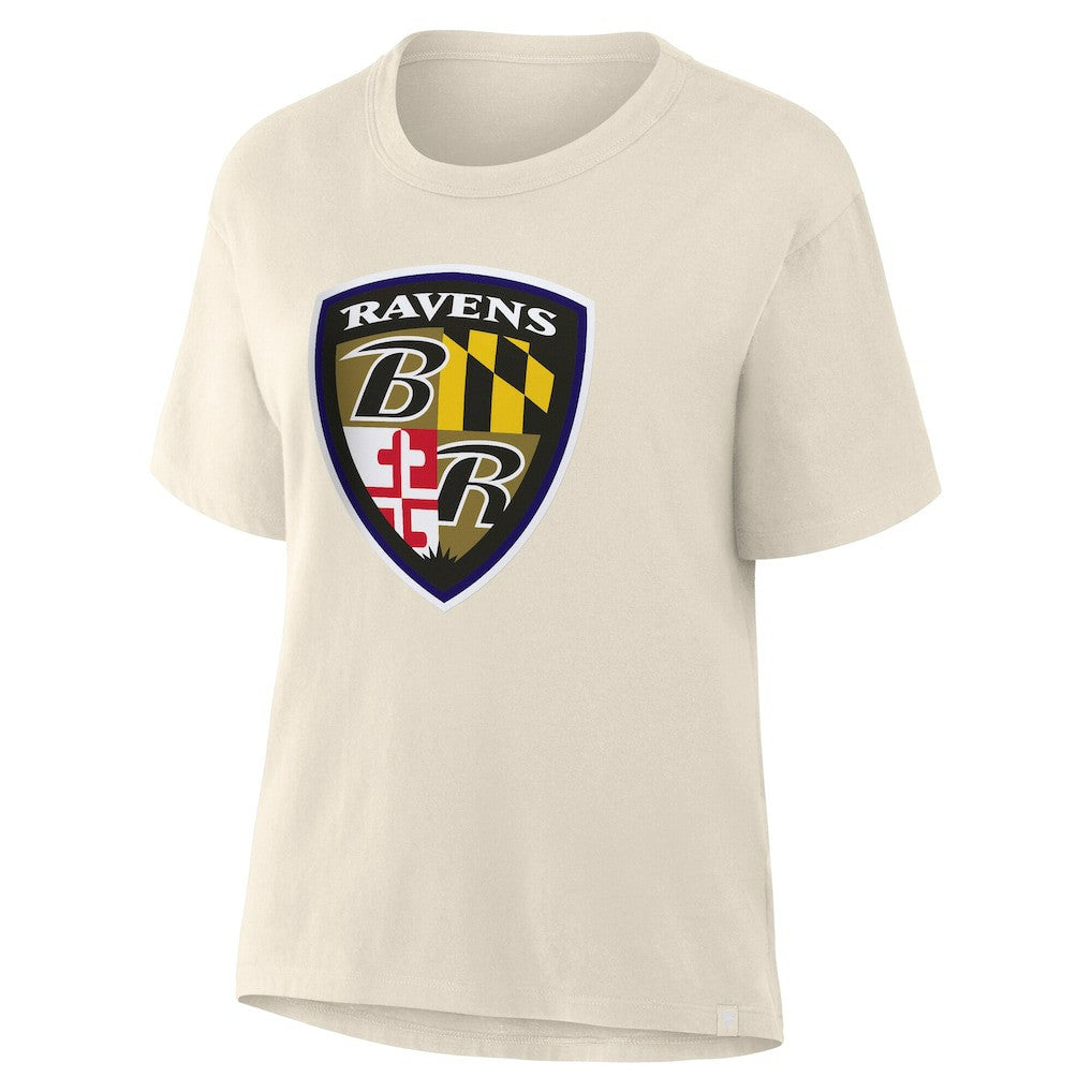 Baltimore Ravens Women's Dove Legacy T-Shirt - Cream - Fanatics