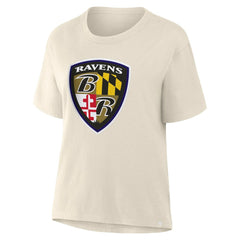 Baltimore Ravens Women's Dove Legacy T-Shirt - Cream - Fanatics