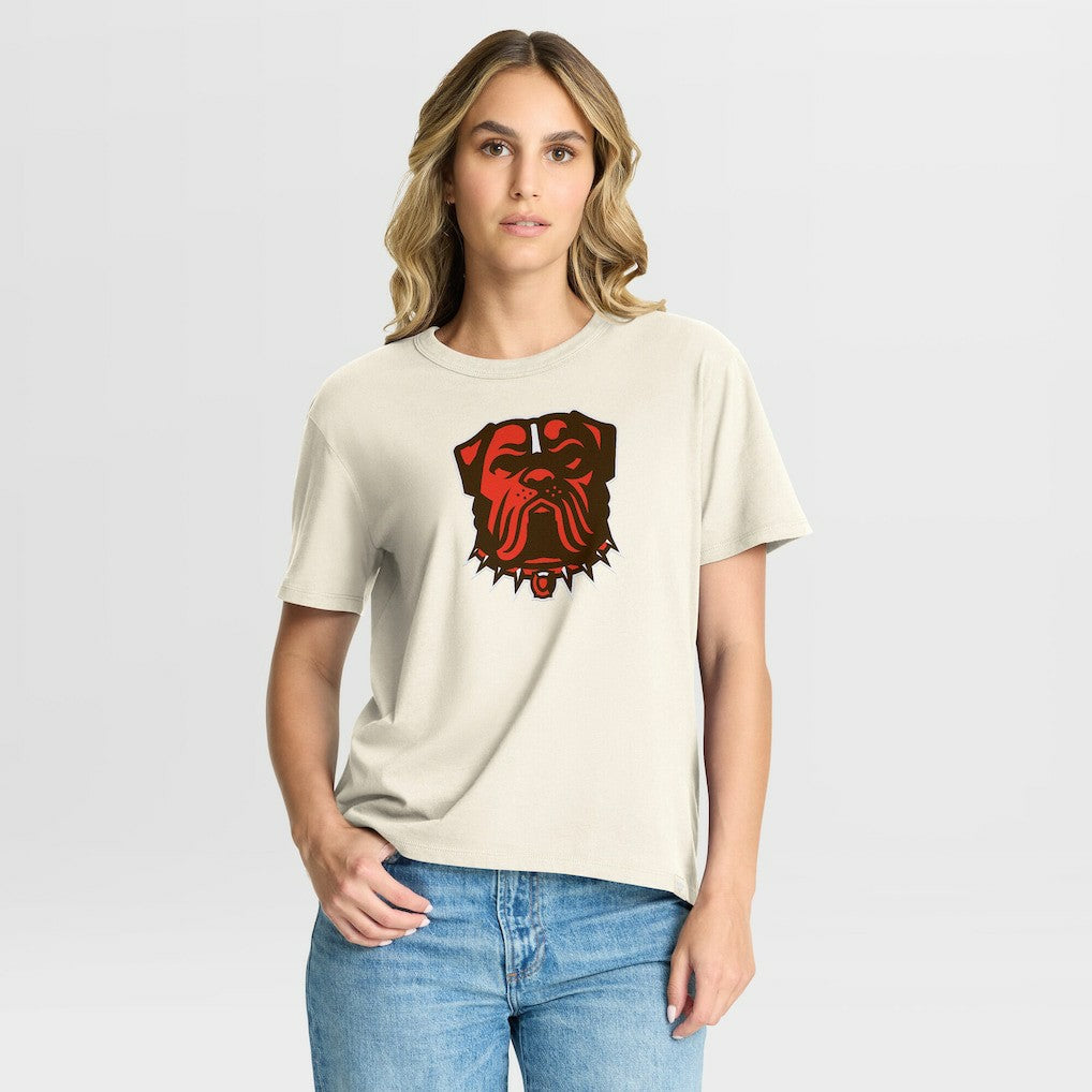 Cleveland Browns Women's Dove Legacy T-Shirt - Cream - Fanatics