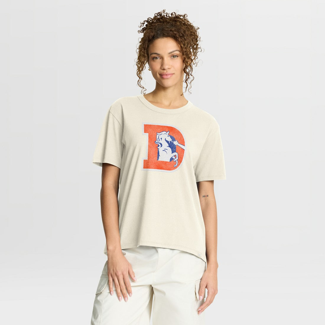 Denver Broncos Women's Dove Legacy T-Shirt - Cream - Fanatics