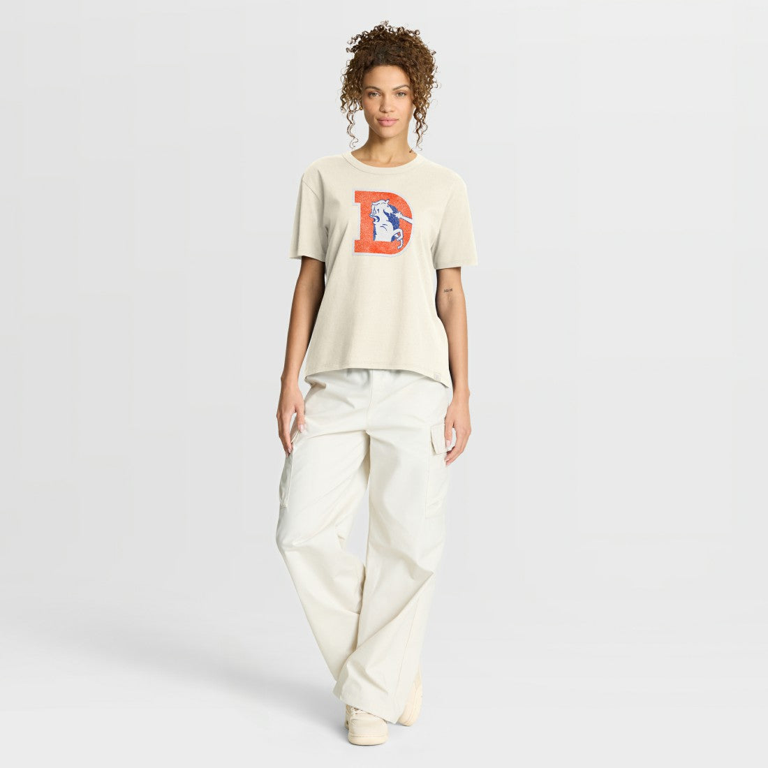 Denver Broncos Women's Dove Legacy T-Shirt - Cream - Fanatics