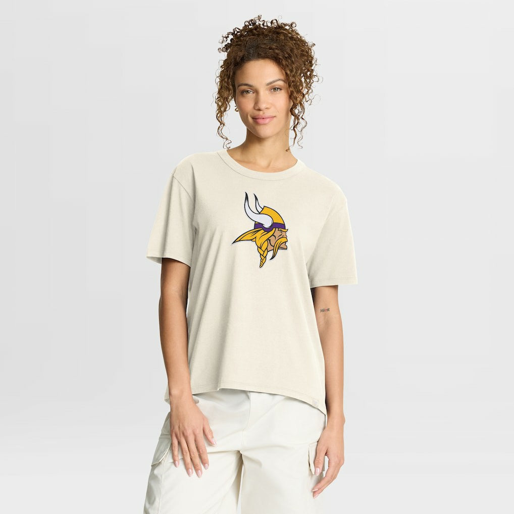 Minnesota Vikings Women's Dove Legacy T-Shirt - Cream - Fanatics