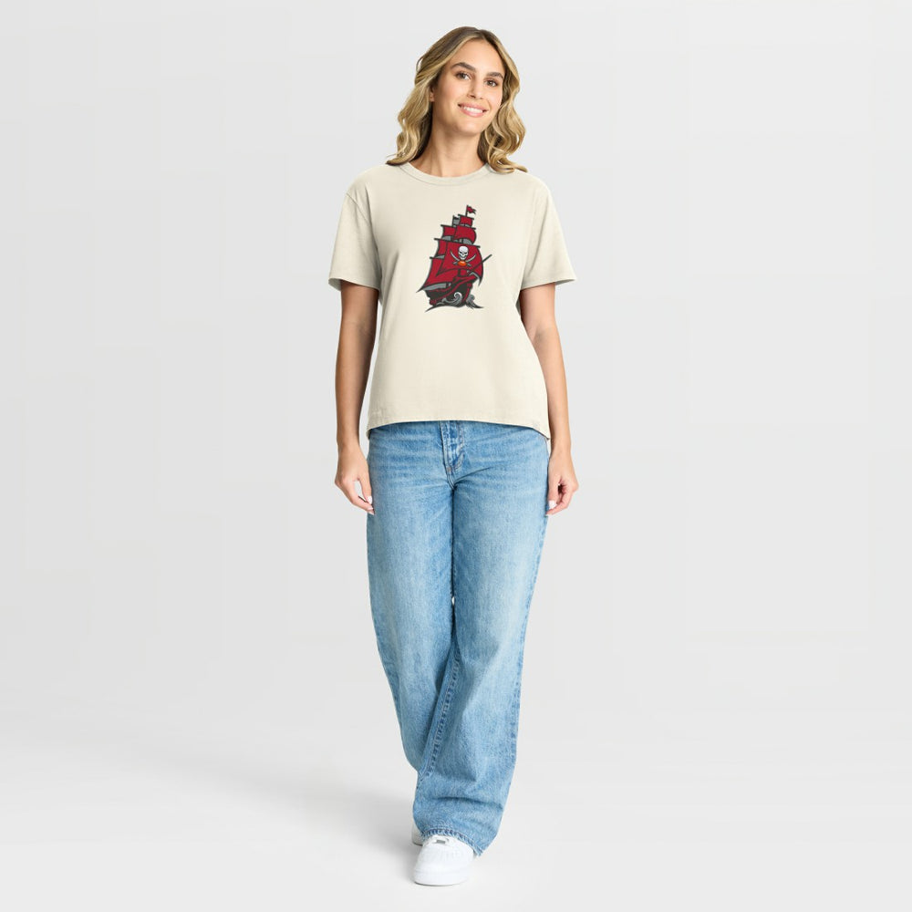 Tampa Bay Buccaneers Women's Dove Legacy T-Shirt - Cream - Fanatics