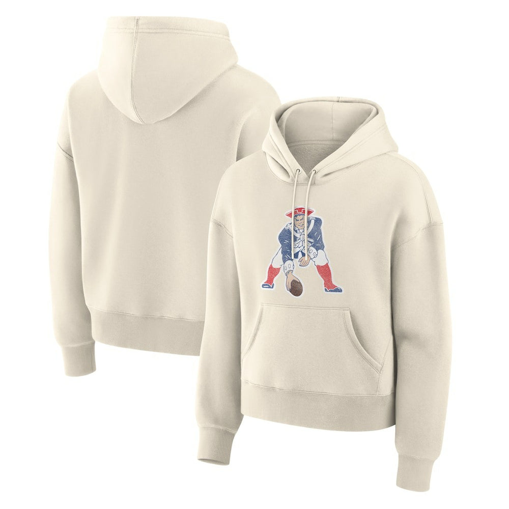 New England Patriots Women's Dove Legacy Pullover Hoodie - Cream - Fanatics