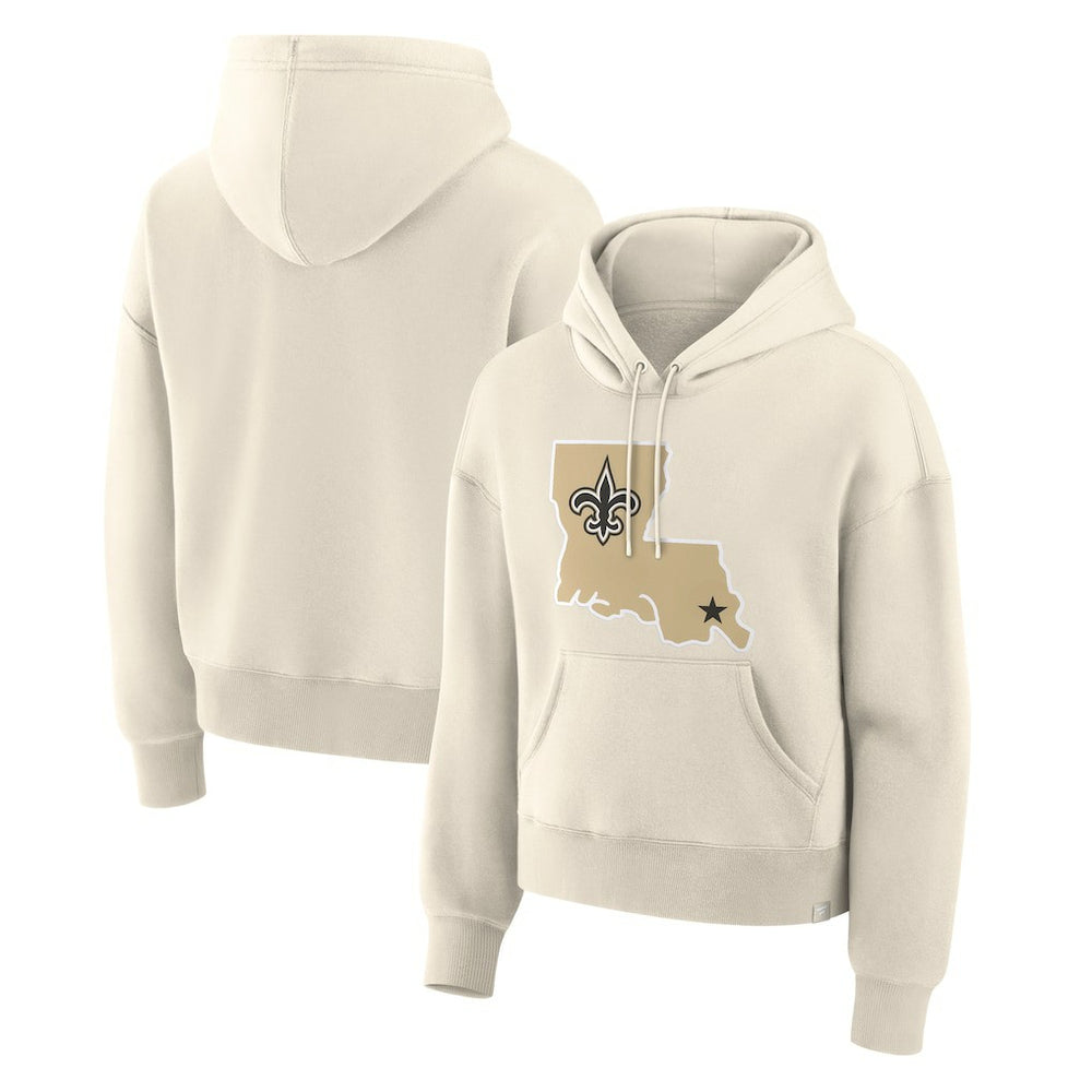 New Orleans Saints Women's Dove Legacy Pullover Hoodie - Cream - Fanatics