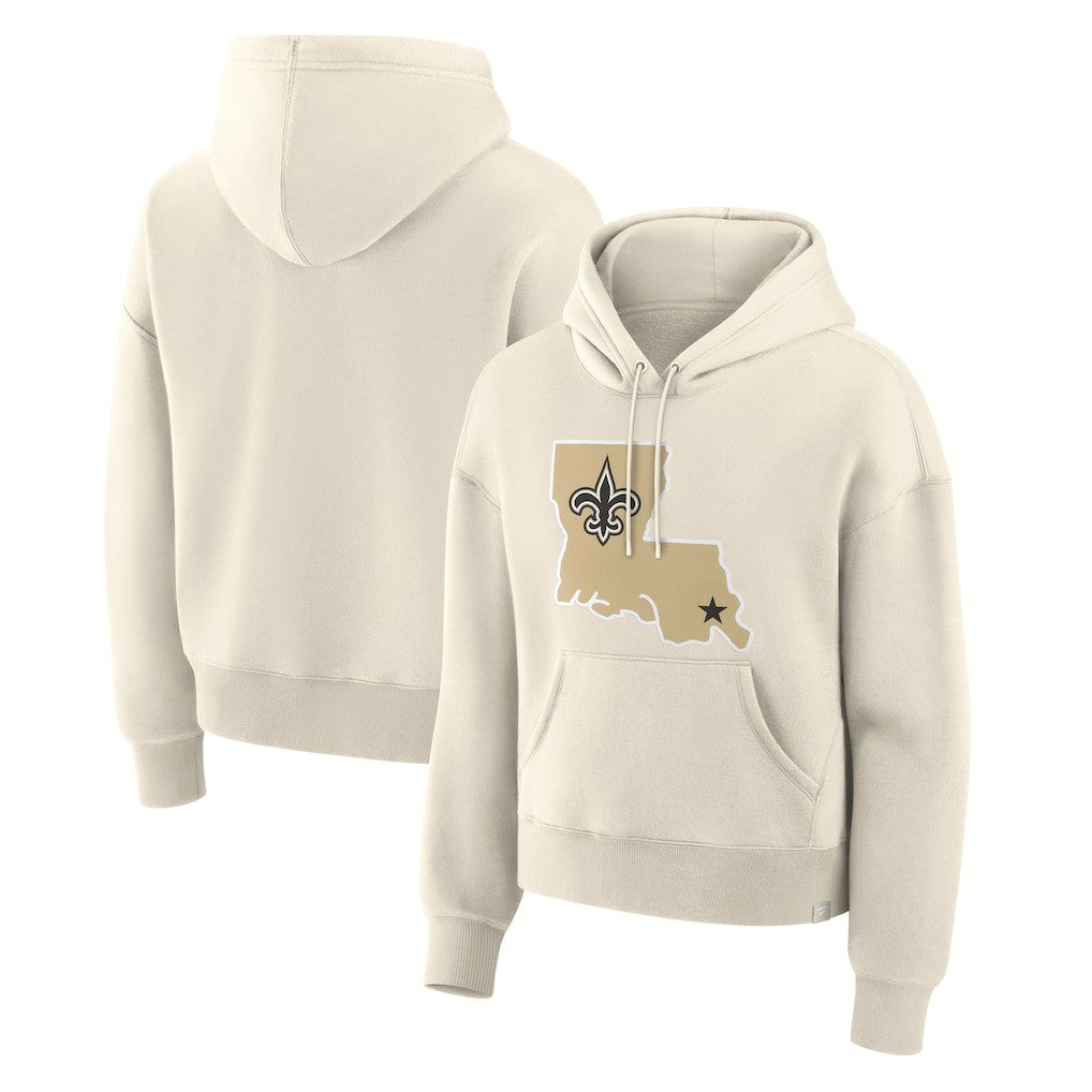 New Orleans Saints Women's Dove Legacy Pullover Hoodie - Cream - Fanatics