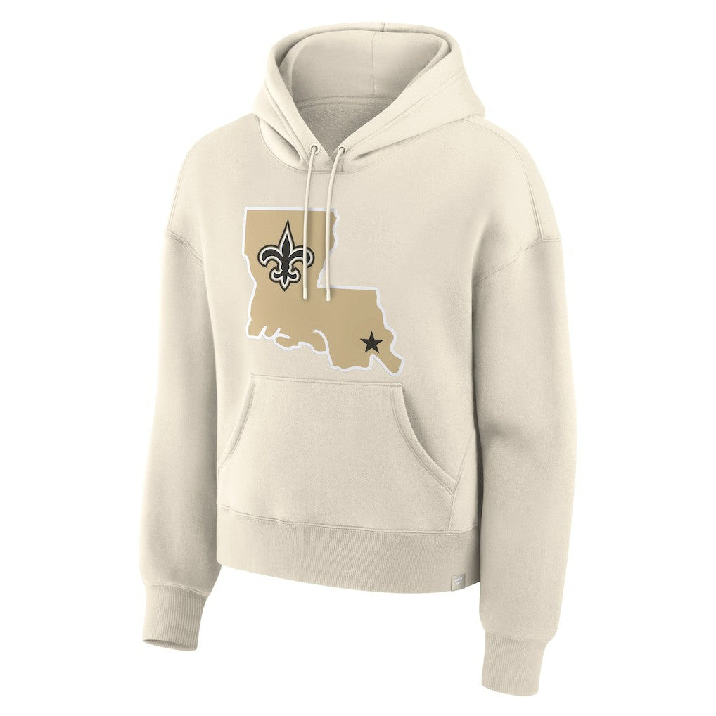 New Orleans Saints Women's Dove Legacy Pullover Hoodie - Cream - Fanatics