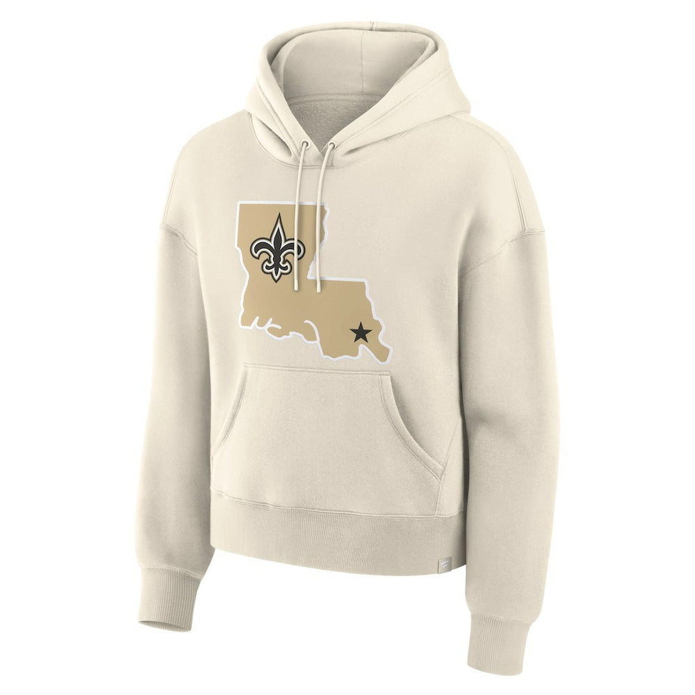 New Orleans Saints Women's Dove Legacy Pullover Hoodie - Cream - Fanatics