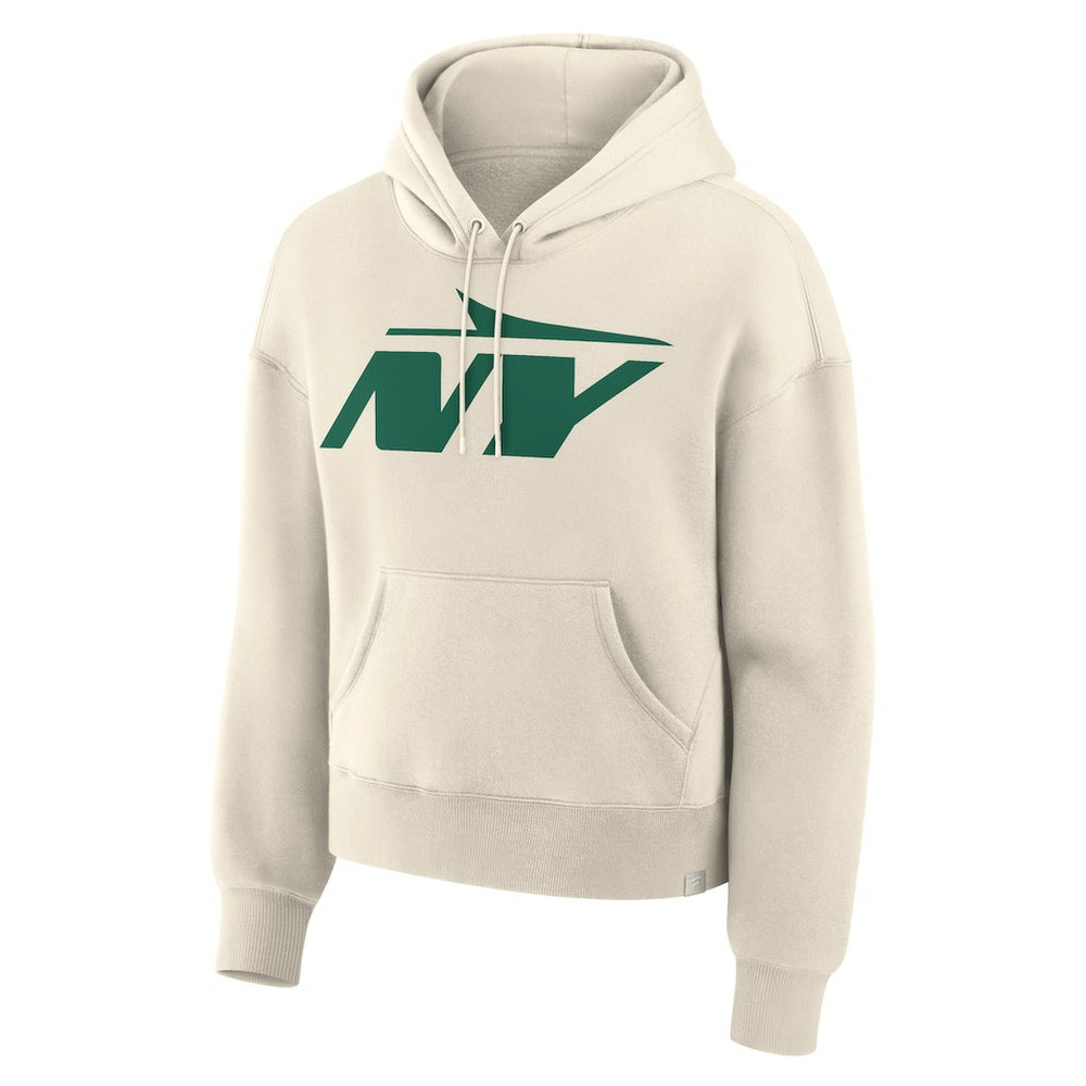 New York Jets Women's Dove Legacy Pullover Hoodie - Cream - Fanatics
