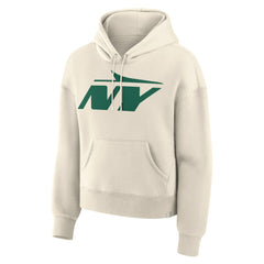 New York Jets Women's Dove Legacy Pullover Hoodie - Cream - Fanatics