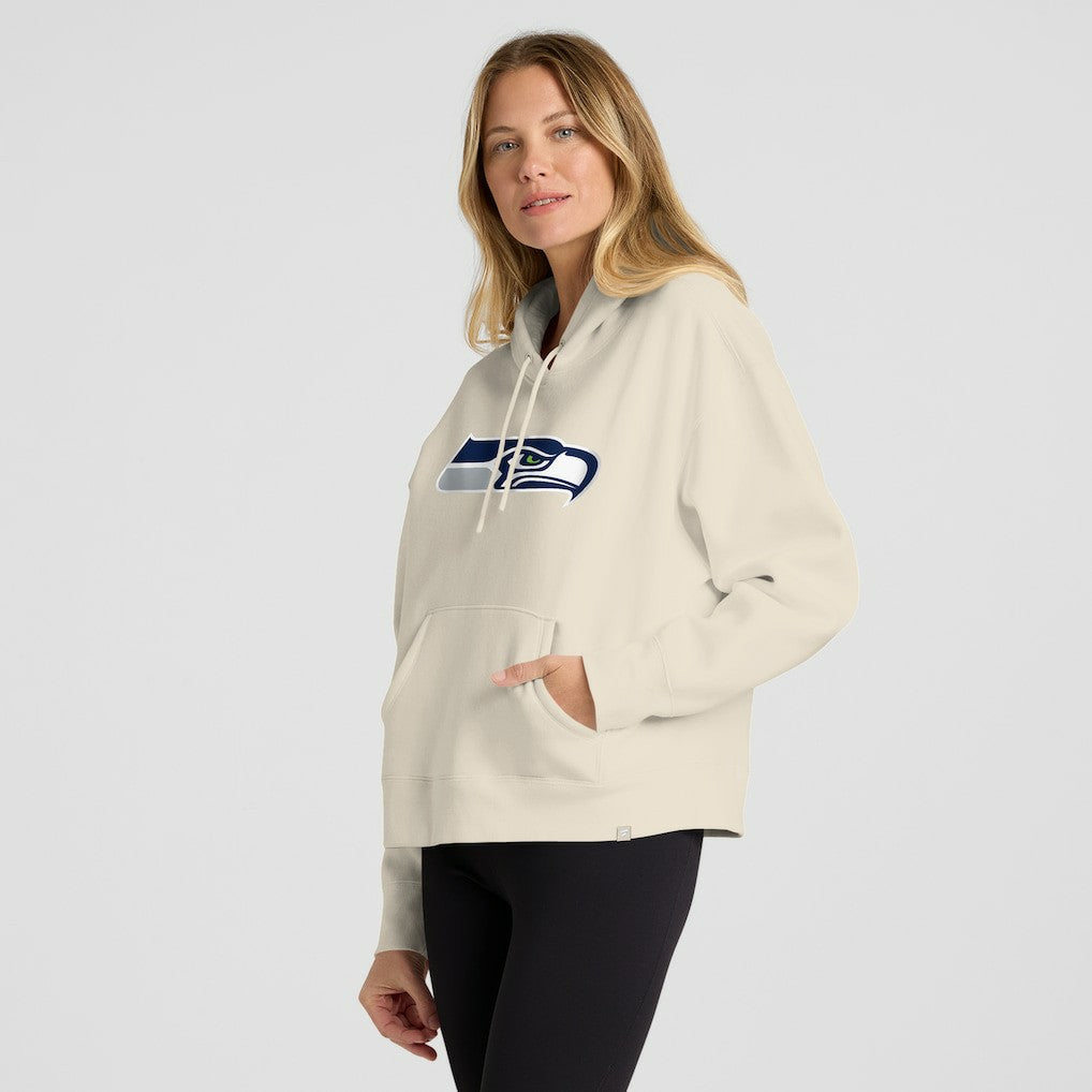 Seattle Seahawks Women's Dove Legacy Pullover Hoodie - Cream - Fanatics