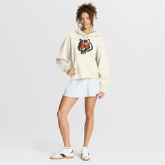 Cincinnati Bengals Women's Dove Legacy Pullover Hoodie - Cream - Fanatics