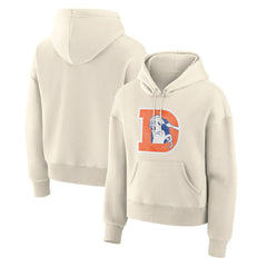 Denver Broncos Women's Dove Legacy Pullover Hoodie - Cream - Fanatics