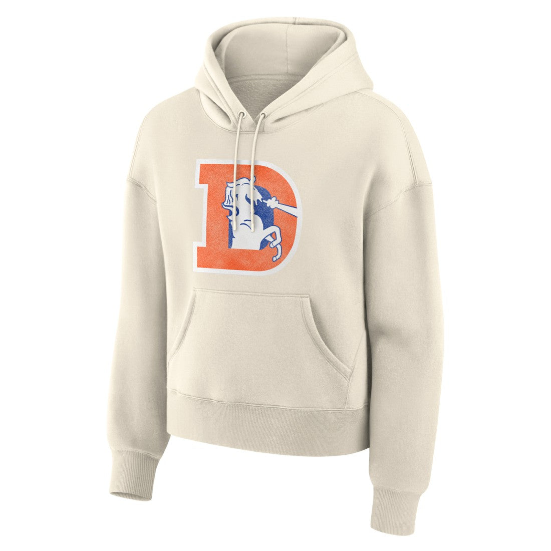 Denver Broncos Women's Dove Legacy Pullover Hoodie - Cream - Fanatics