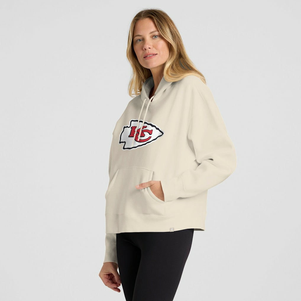 Kansas City Chiefs Women's Dove Legacy Pullover Hoodie - Cream - Fanatics