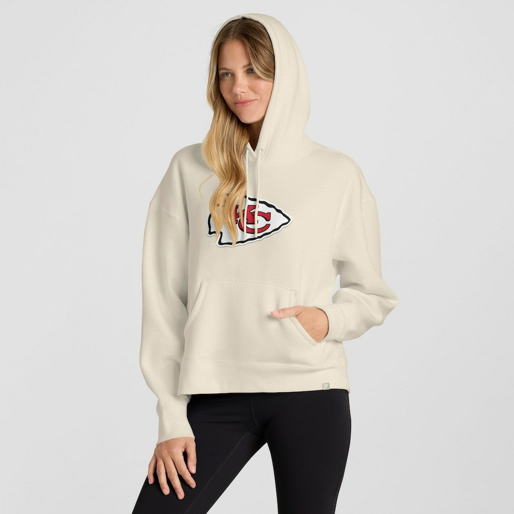 Kansas City Chiefs Women's Dove Legacy Pullover Hoodie - Cream - Fanatics