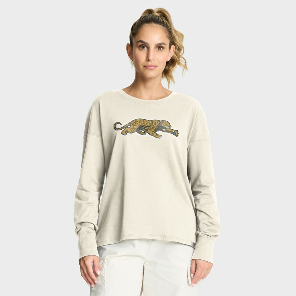 Jacksonville Jaguars Women's Dove Legacy Long Sleeve T-Shirt - Cream - Fanatics