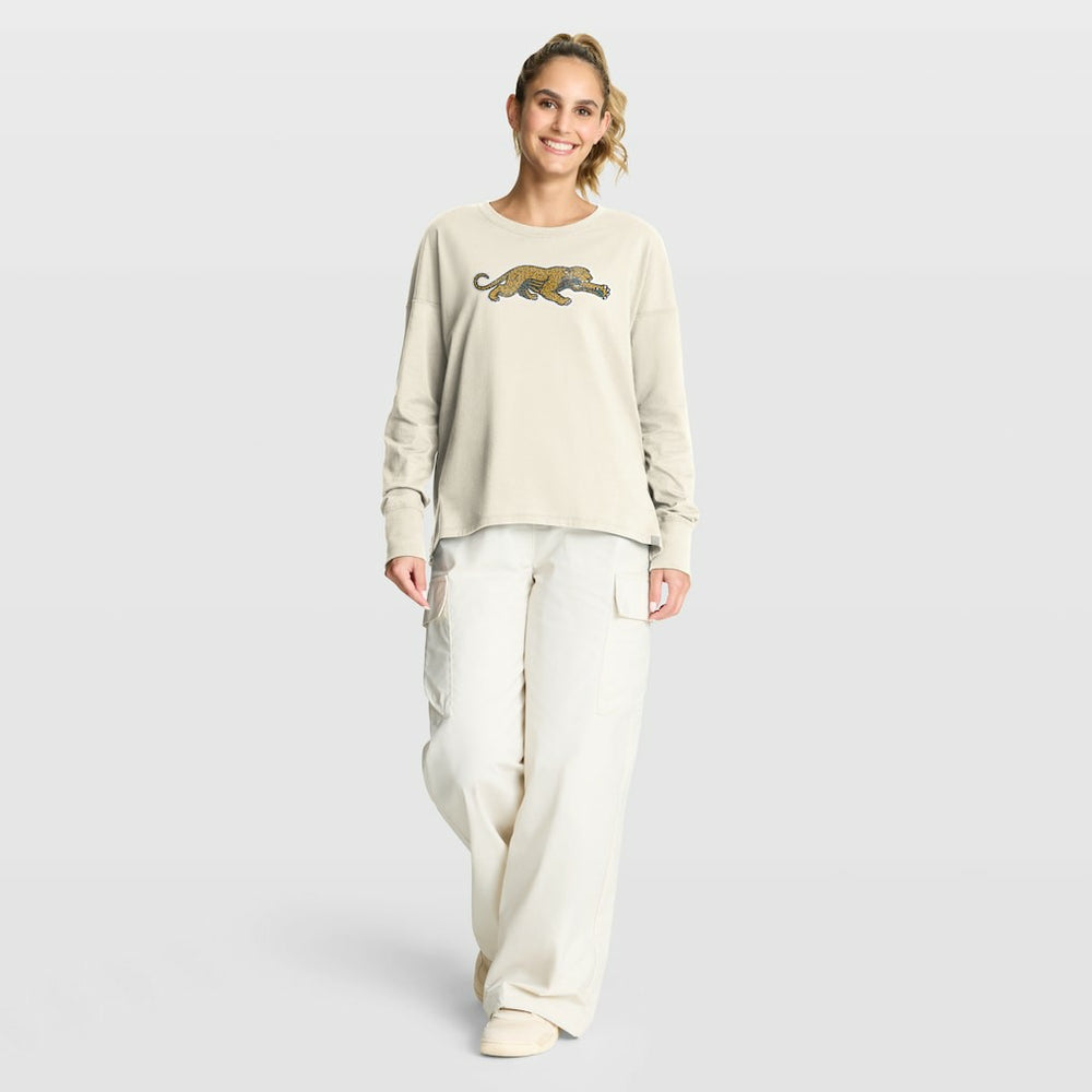 Jacksonville Jaguars Women's Dove Legacy Long Sleeve T-Shirt - Cream - Fanatics