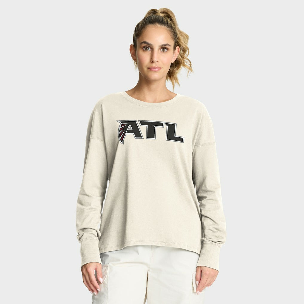 Atlanta Falcons Women's Dove Legacy Long Sleeve T-Shirt - Cream - Fanatics