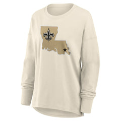 New Orleans Saints Women's Dove Legacy Long Sleeve T-Shirt - Cream - Fanatics