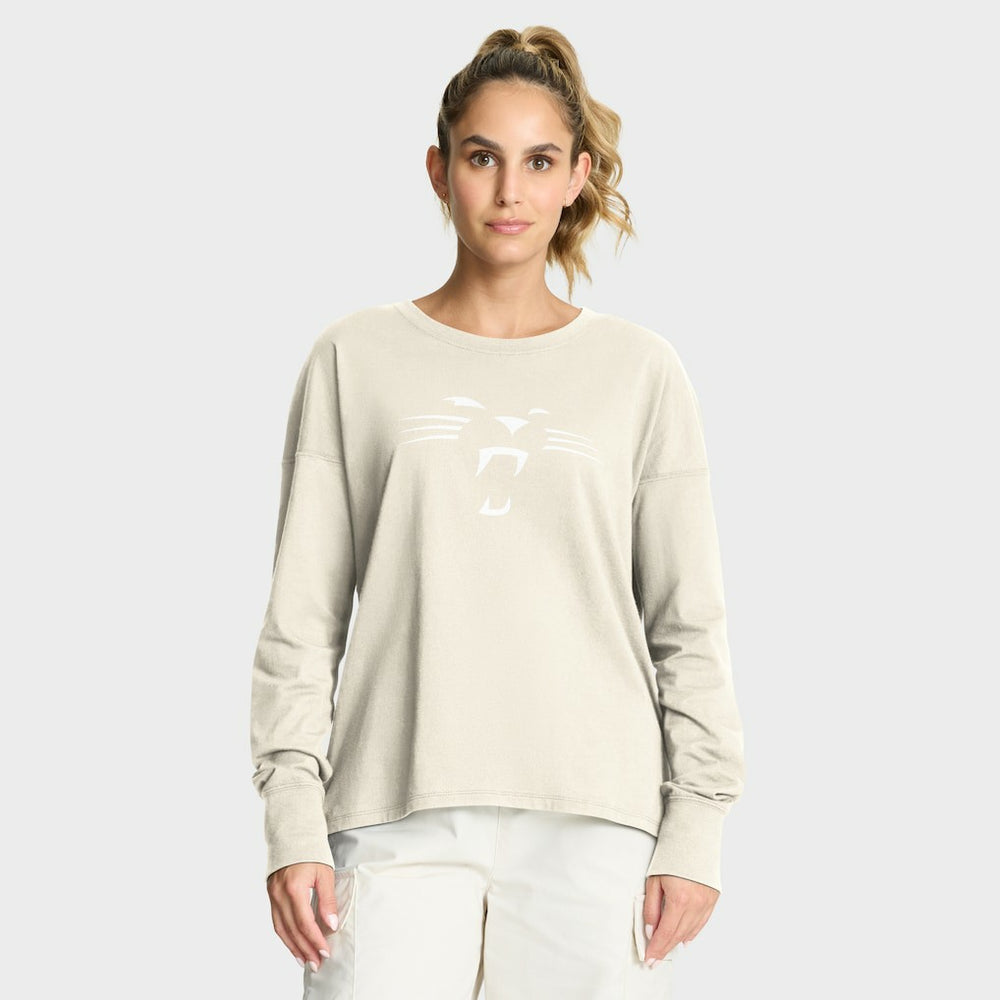Carolina Panthers Women's Dove Legacy Long Sleeve T-Shirt - Cream - Fanatics