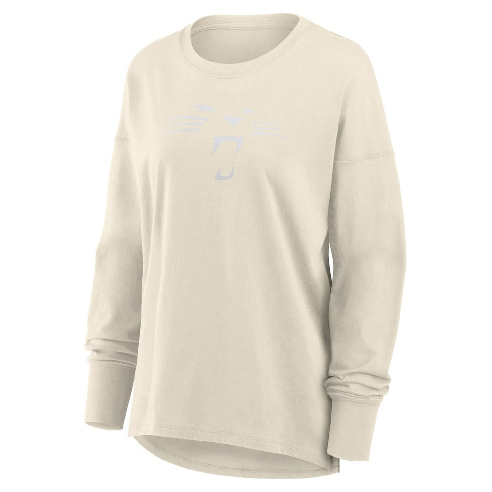 Carolina Panthers Women's Dove Legacy Long Sleeve T-Shirt - Cream - Fanatics