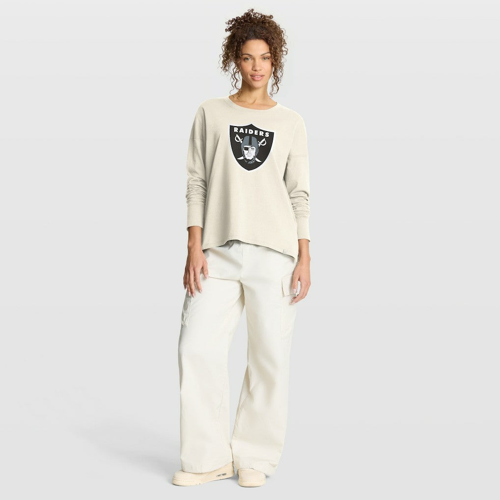 Las Vegas Raiders Women's Dove Legacy Long Sleeve T-Shirt - Cream - Fanatics