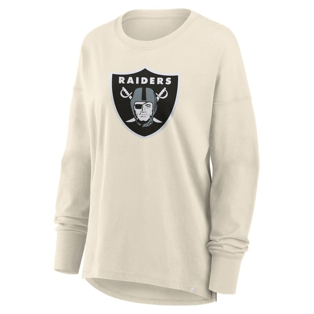 Las Vegas Raiders Women's Dove Legacy Long Sleeve T-Shirt - Cream - Fanatics