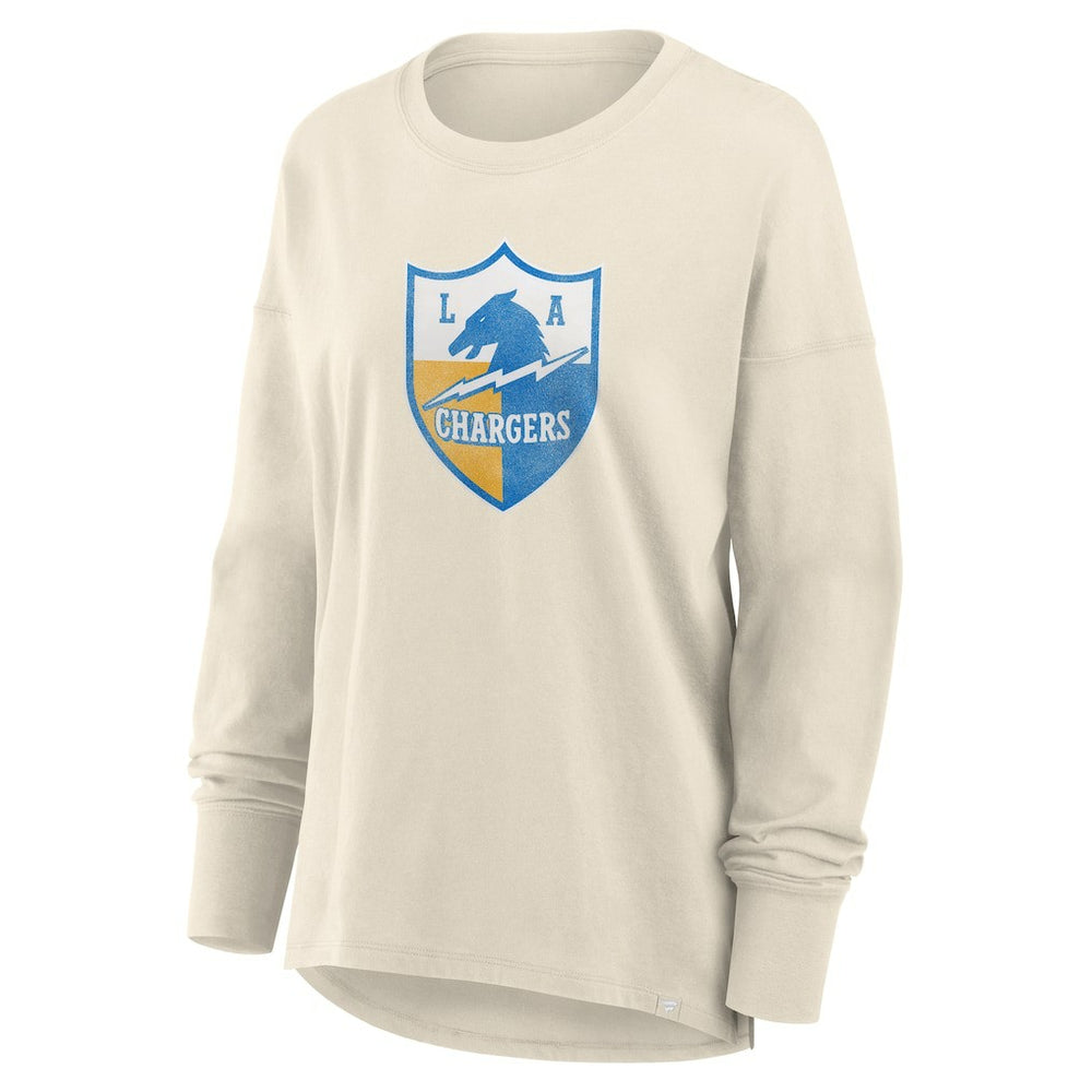 Los Angeles Chargers Women's Dove Legacy Long Sleeve T-Shirt - Cream - Fanatics