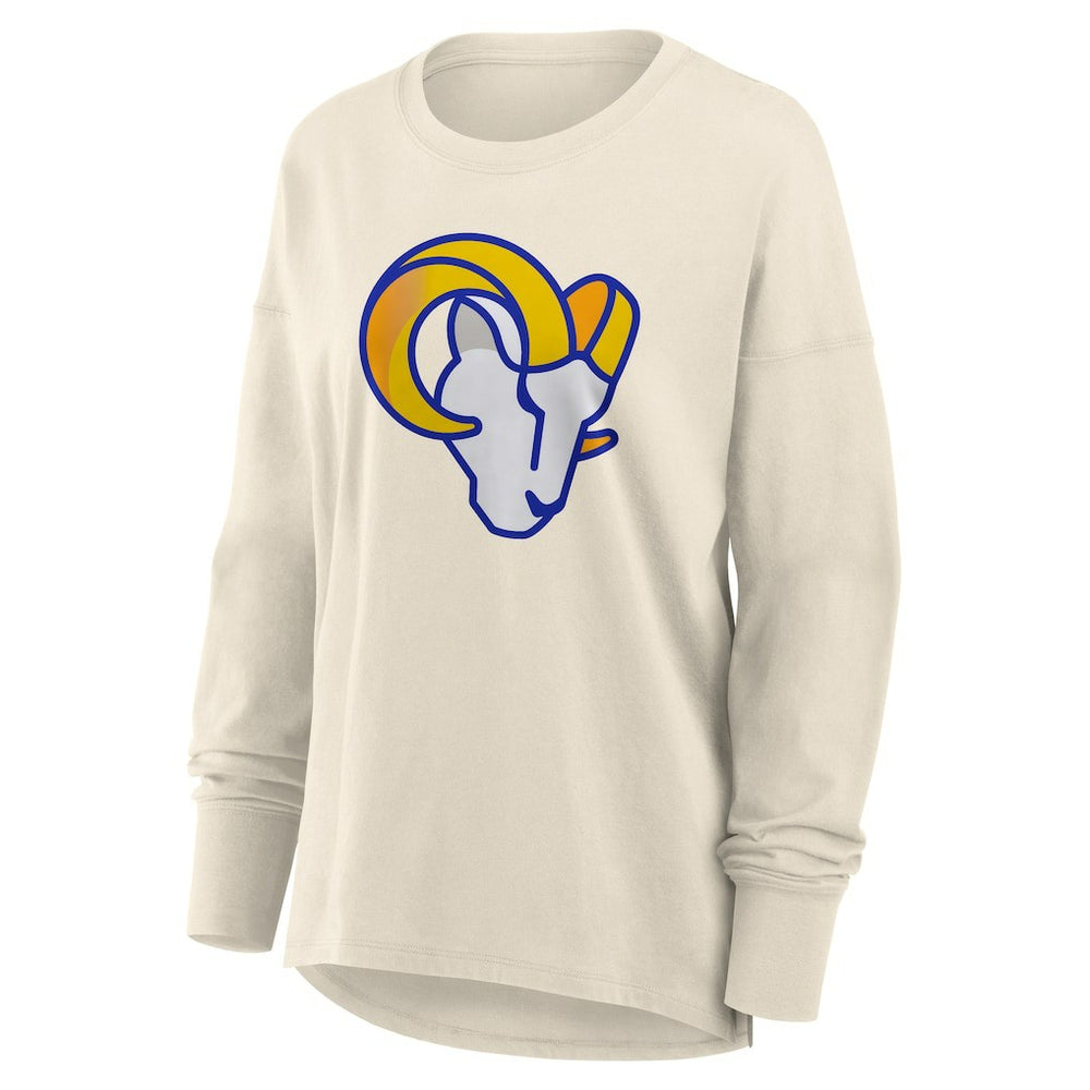 Los Angeles Rams Women's Dove Legacy Long Sleeve T-Shirt - Cream - Fanatics