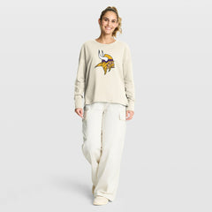 Minnesota Vikings Women's Dove Legacy Long Sleeve T-Shirt - Cream - Fanatics