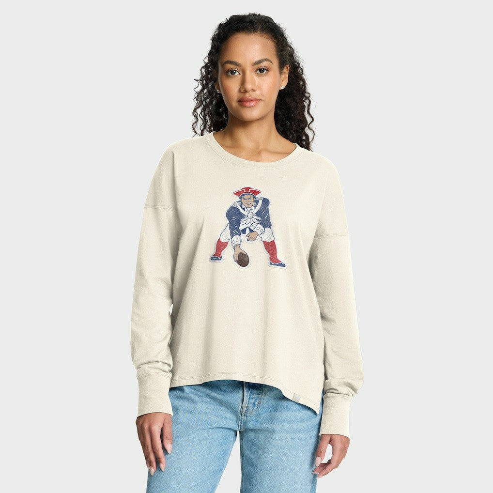 New England Patriots Women's Dove Legacy Long Sleeve T-Shirt - Cream - Fanatics