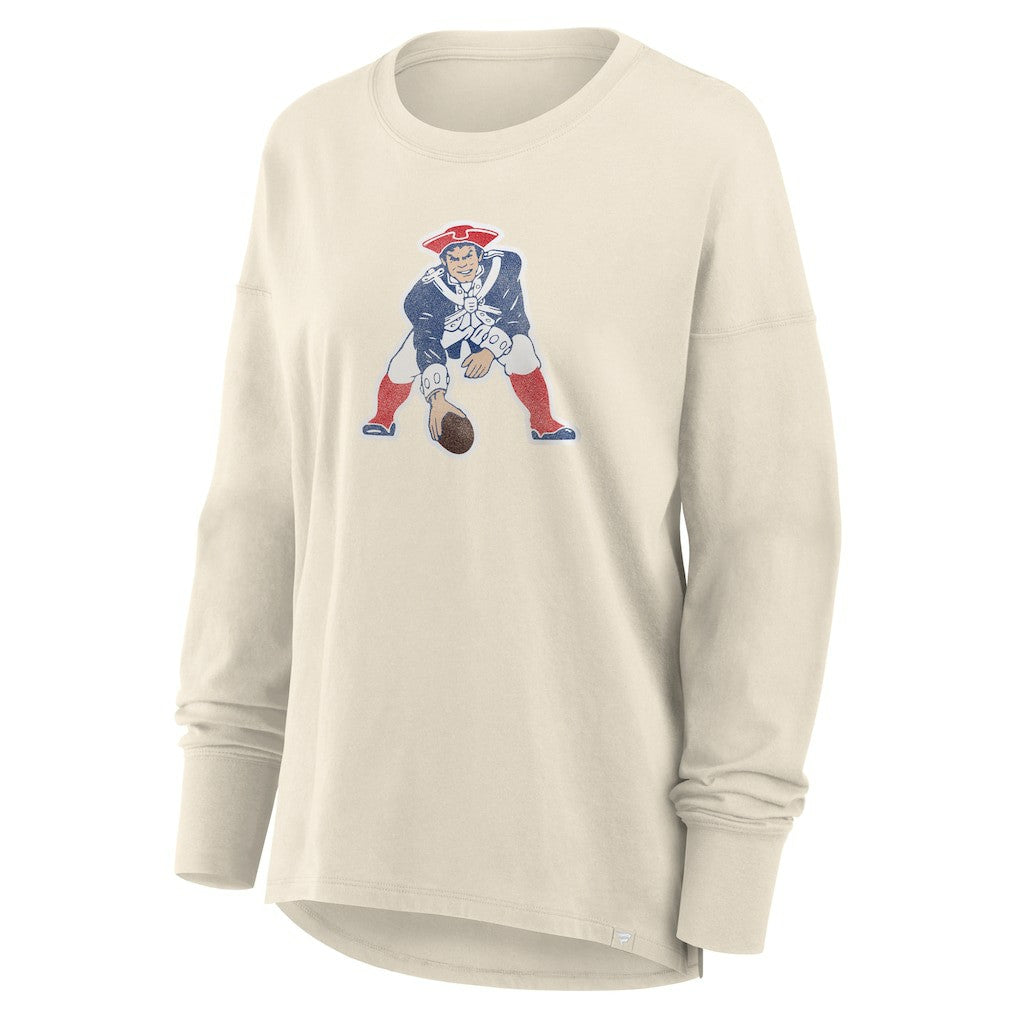 New England Patriots Women's Dove Legacy Long Sleeve T-Shirt - Cream - Fanatics