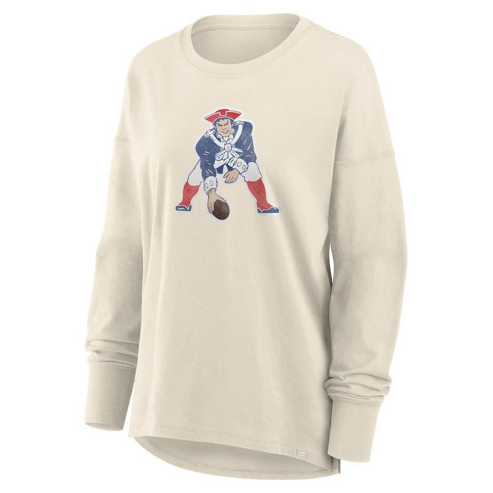 New England Patriots Women's Dove Legacy Long Sleeve T-Shirt - Cream - Fanatics