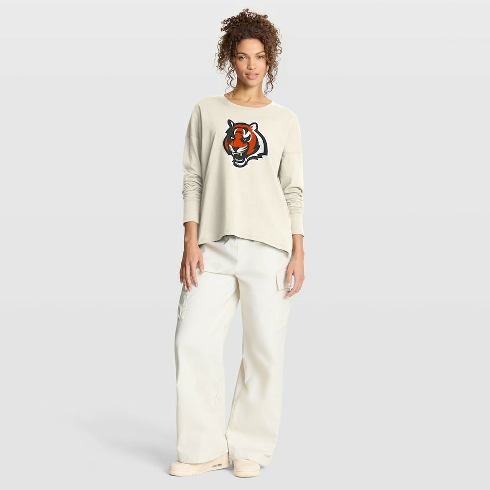 Cincinnati Bengals Women's Dove Legacy Long Sleeve T-Shirt - Cream - Fanatics