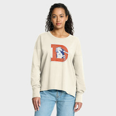 Denver Broncos Women's Dove Legacy Long Sleeve T-Shirt - Cream - Fanatics