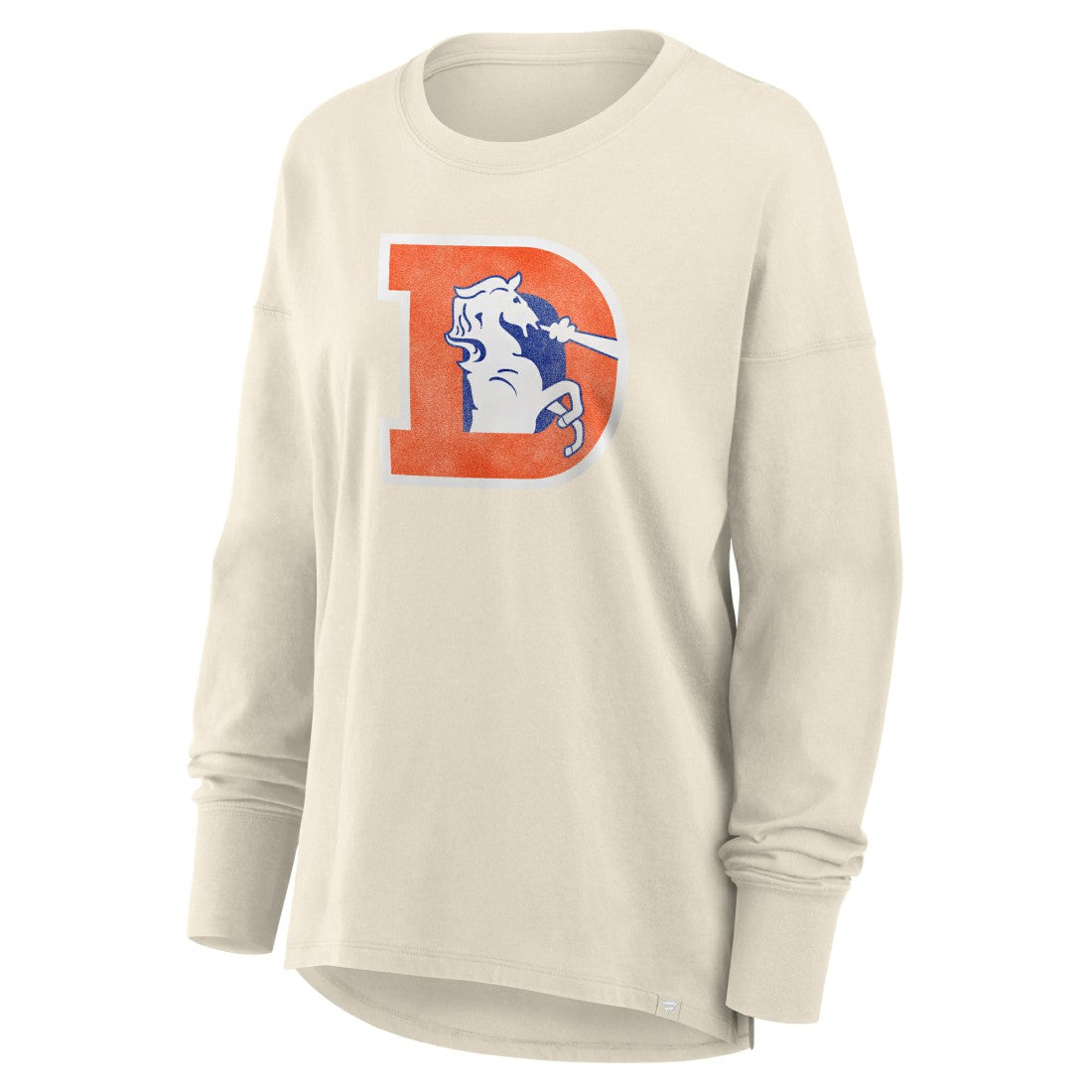 Denver Broncos Women's Dove Legacy Long Sleeve T-Shirt - Cream - Fanatics