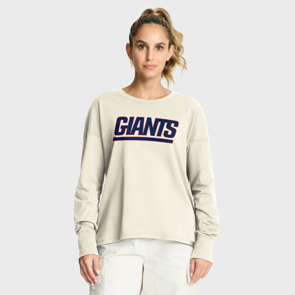 New York Giants Women's Dove Legacy Long Sleeve T-Shirt - Cream - Fanatics